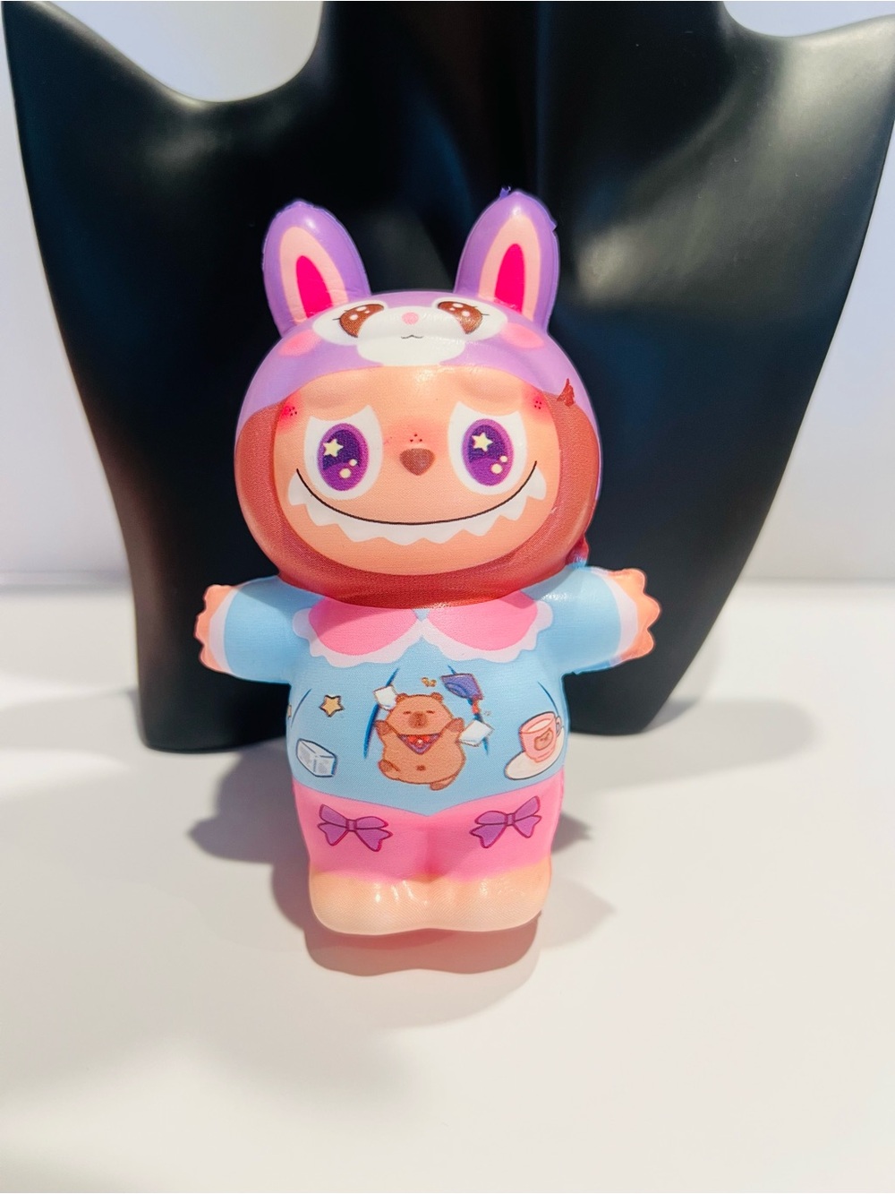 Cute Labubu Character Kids Toy Squishy- Pink & Blue